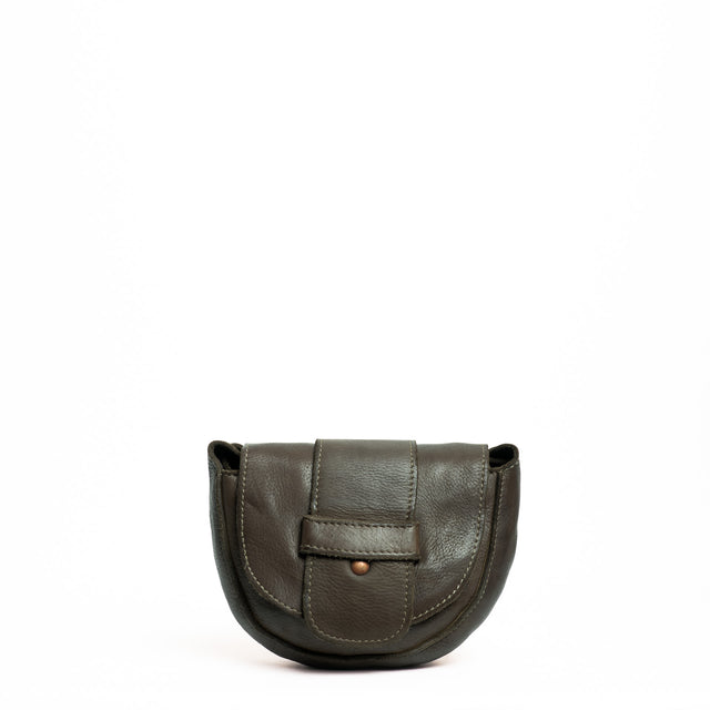 W by Whitemood-Mini leather shoulder bag - military