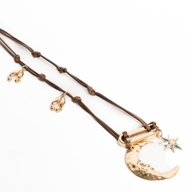 W by Whitemood-Collana multifilo corda e catena - gold