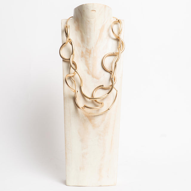 W by Whitemood-Collana asimmetrica - gold