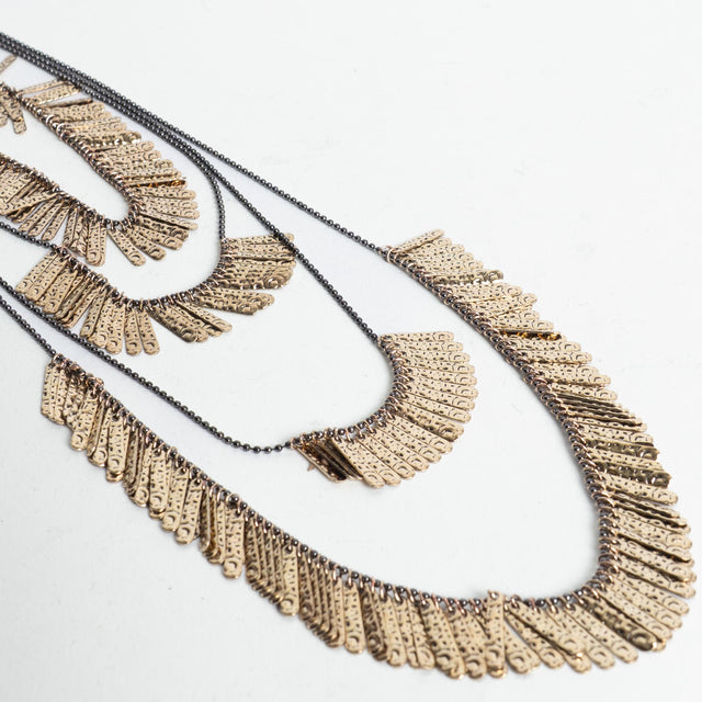 W by Whitemood-Collana multifilo oriental - black/gold