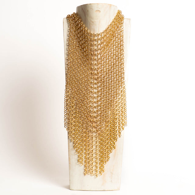 W by Whitemood-Collana in maglia a cascata - gold