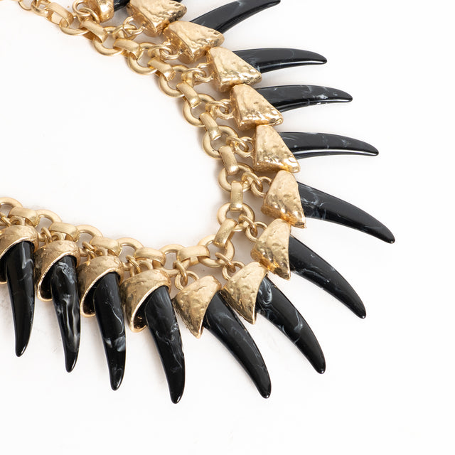 W by Whitemood-Collana con corni - nero