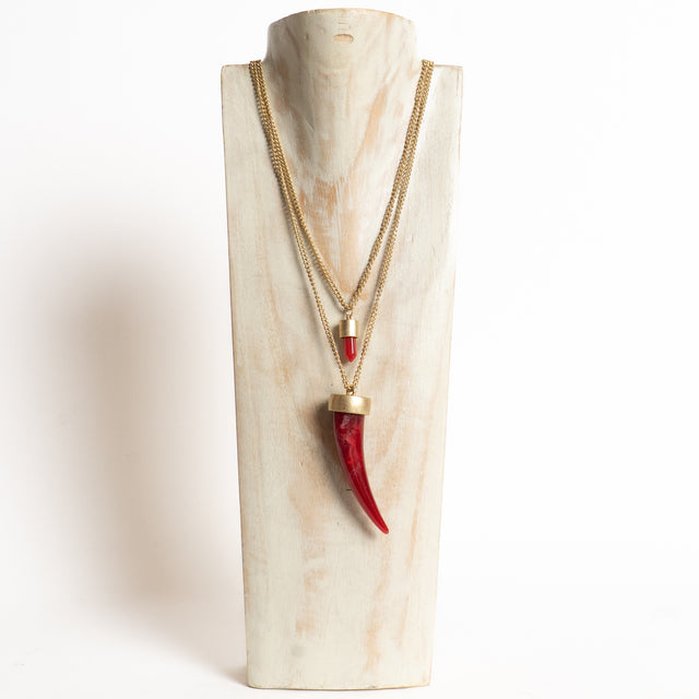W by Whitemood-Collana doppiofilo con corno - india