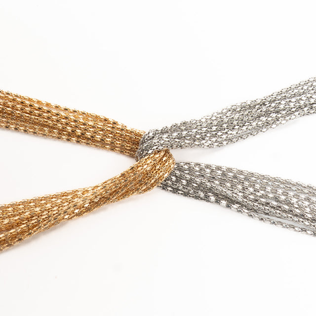 W by Whitemood-Collana multifilo nodo - gold/silver
