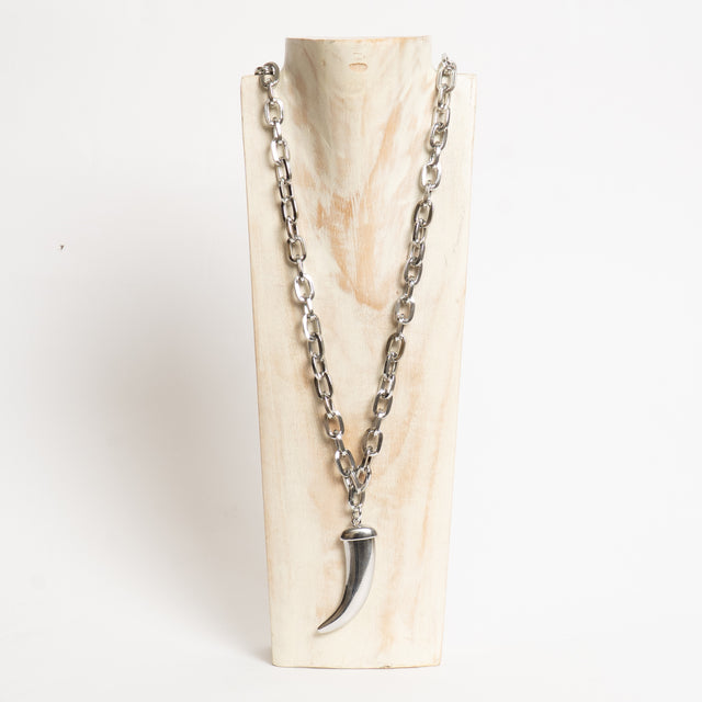 W by Whitemood-Collana catena con corno - silver