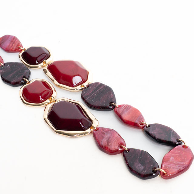 W by Whitemood-Collana lunga con pietre - rubino