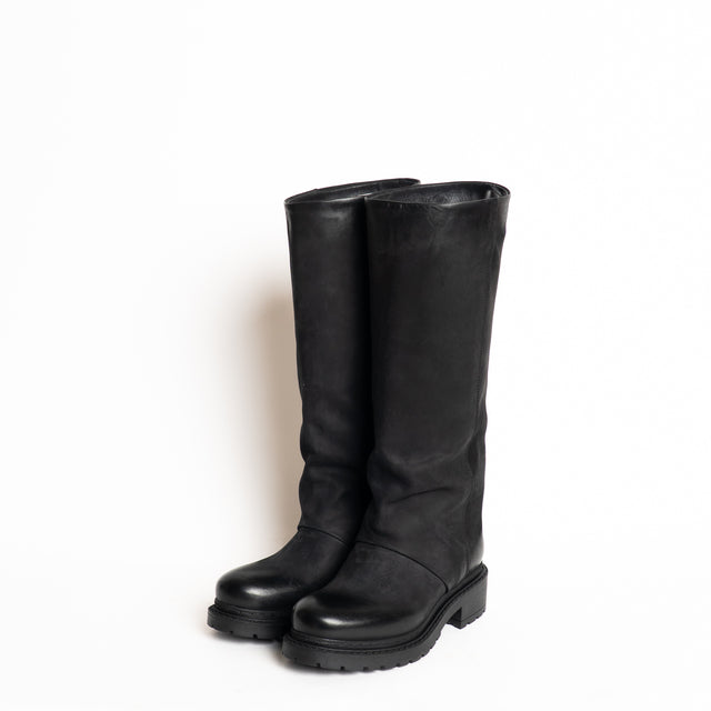 Whitemood-Stivale in pelle - nero