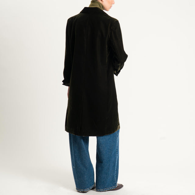 Wu'side-Cappotto in velluto - VERDE