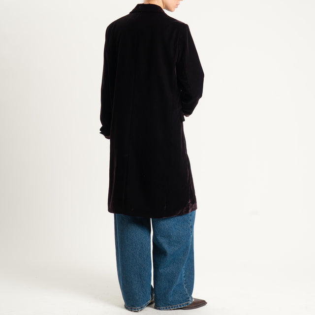 Wu'side-Cappotto in velluto - marrone