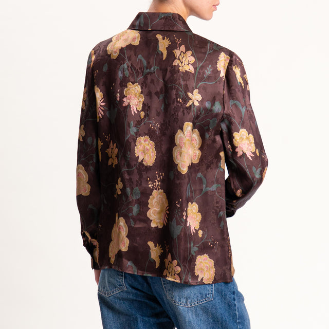 Wu'side-Camicia floreale - moro/miele