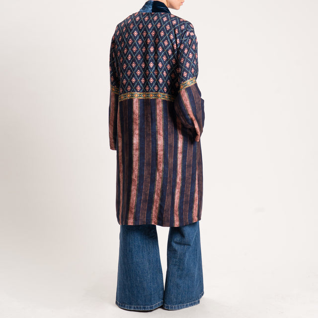 Wu'side-Kimono fantasia - blu/moro/ruggine