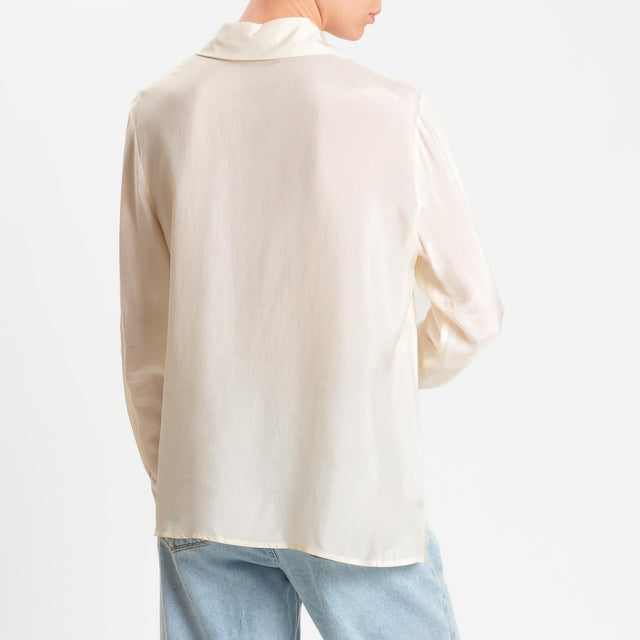 Wu'side-Camicia in viscosa - avorio