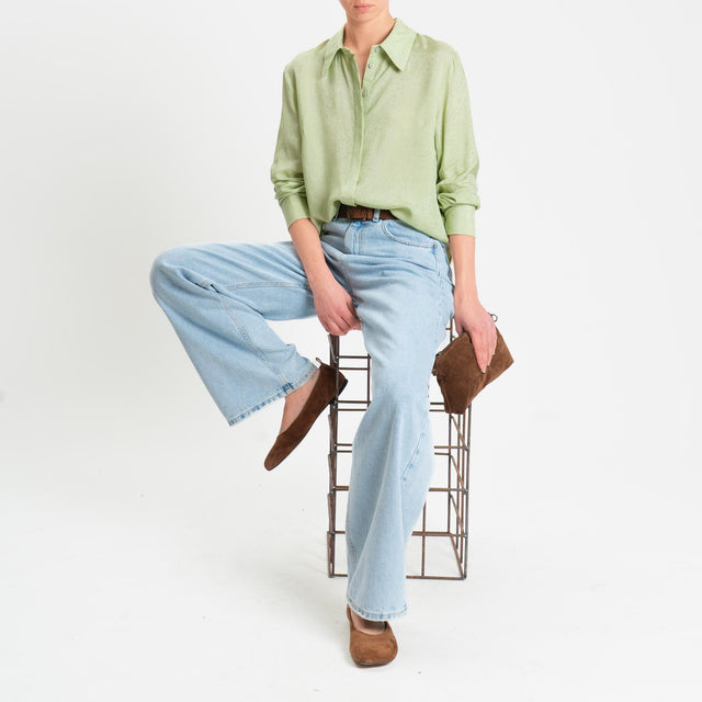 Wu'side-Camicia in viscosa - salvia