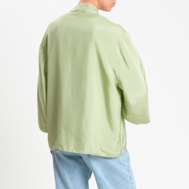 Wu'side-Kimono in viscosa - salvia