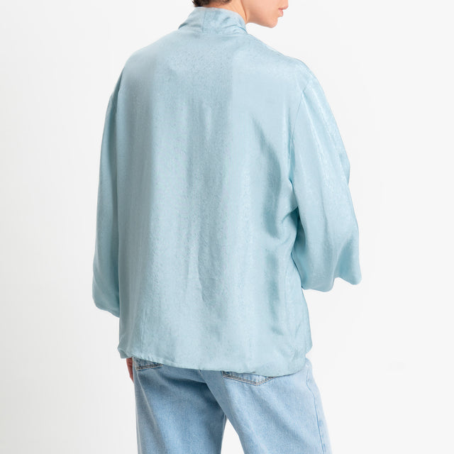 Wu'side-Kimono in viscosa - cielo