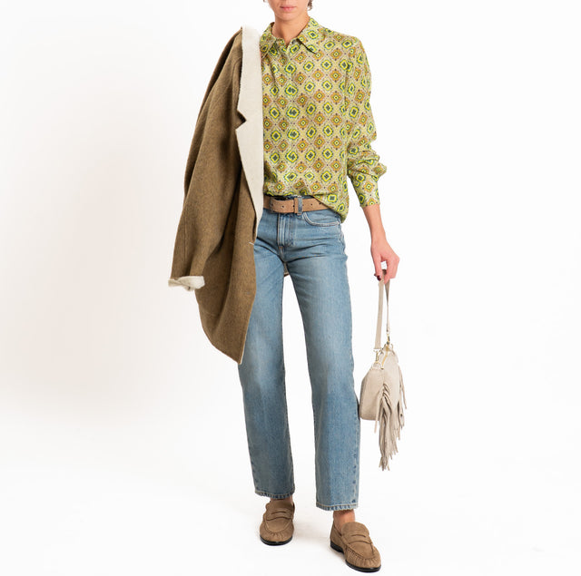 Wu'side-Camicia fantasia - optical lime/olio/verde