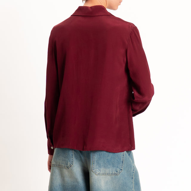 Wu'side-Camicia in viscosa - Bordeaux