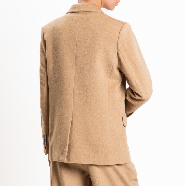 Wu'side-Giacca doppiopetto lana/cashmere - camel