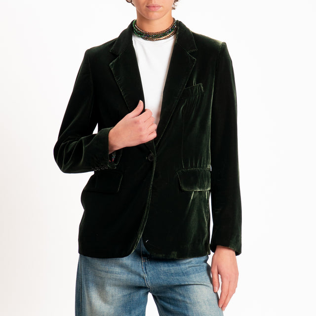 Wu'side-Giacca velluto ciniglia - militare