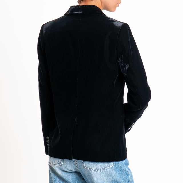 Wu'side-Giacca velluto ciniglia - nero