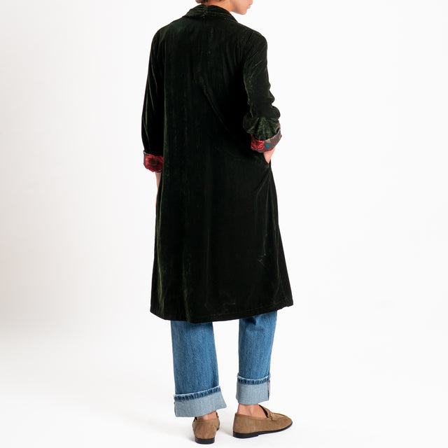 Wu'side-Kimono velluto fodera fantasia - militare