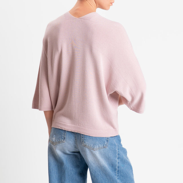 Zeroassoluto-Cardigan scollo v - pink