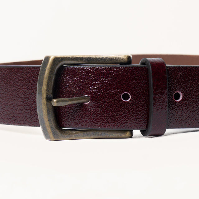 Zeroassoluto-Cintura genuine leather high quality - Bordeaux