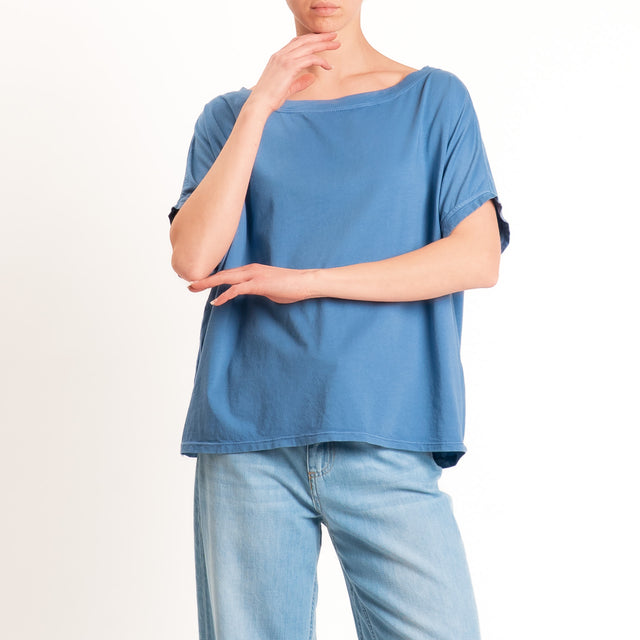 Zeroassoluto-T-shirt scatola in cotone - jeans