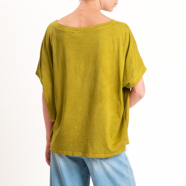 Zeroassoluto-T-shirt scatola in cotone - olio