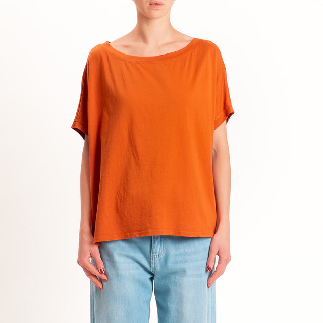 Zeroassoluto-T-shirt scatola in cotone - ruggine
