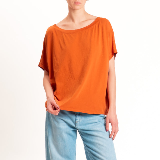 Zeroassoluto-T-shirt scatola in cotone - ruggine