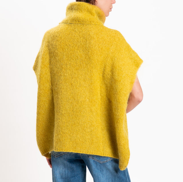 Zeroassoluto-Maglia KID MOHAIR collo ad anello - olio