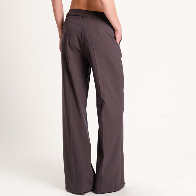 Zeroassoluto-Pantalone straight elasticizzato - moro