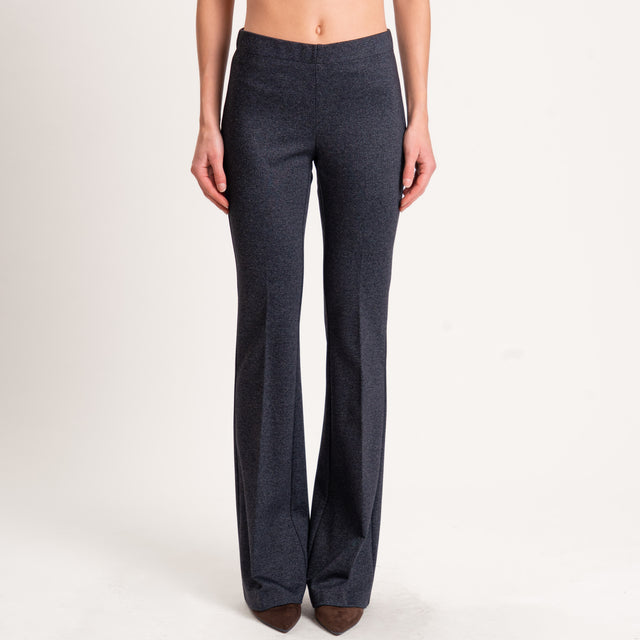 Zeroassoluto-Pantalone bootcut tessuto comfort elasticizzato - antracite melange