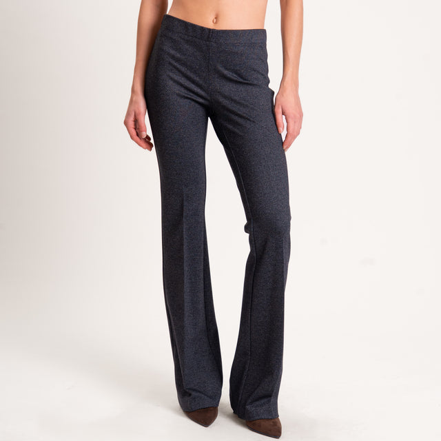 Zeroassoluto-Pantalone bootcut tessuto comfort elasticizzato - antracite melange