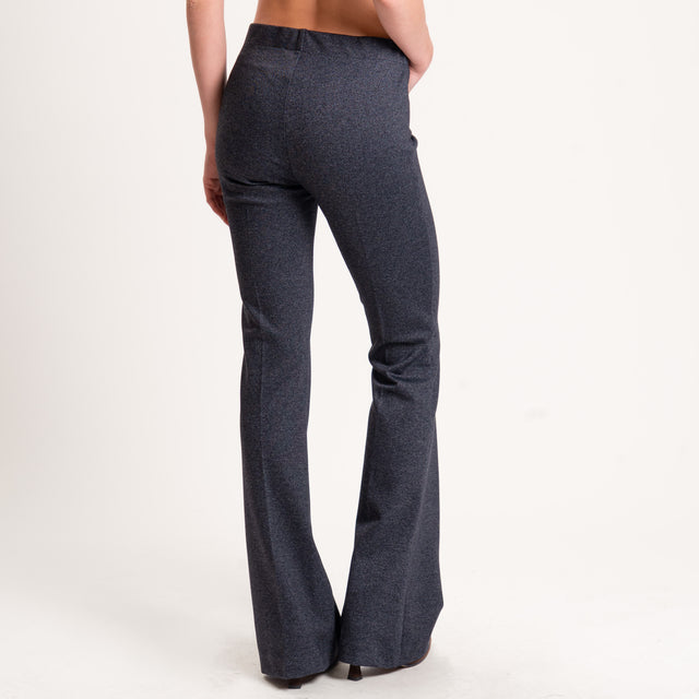 Zeroassoluto-Pantalone bootcut tessuto comfort elasticizzato - antracite melange