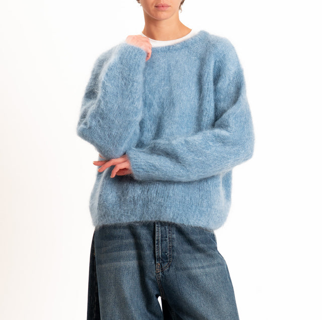 Zeroassoluto-Maglia KID MOHAIR girocollo - jeans