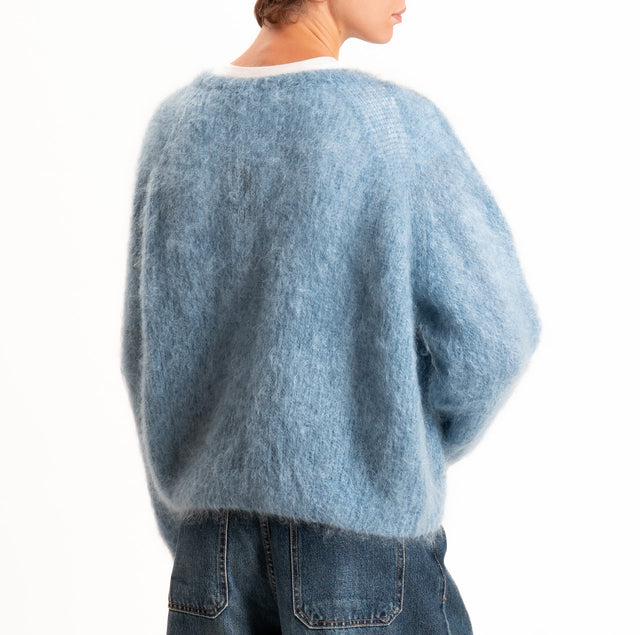 Zeroassoluto-Maglia KID MOHAIR girocollo - jeans