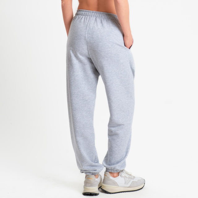 Zeroassoluto-Pantalone in felpa con coulisse stone wash high quality - grey