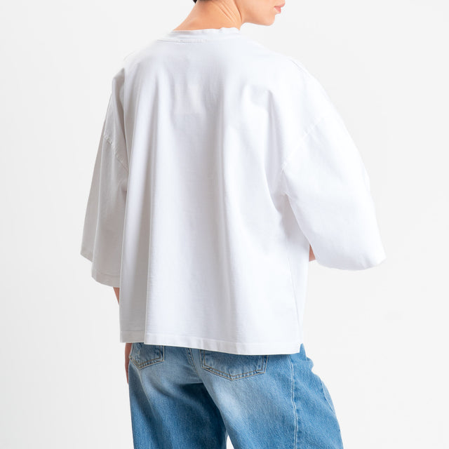 Zeroassoluto-T-shirt doppio filo stone wash high quality - latte