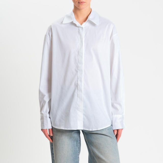 Zeroassoluto-Camicia over bottoni dietro - bianco