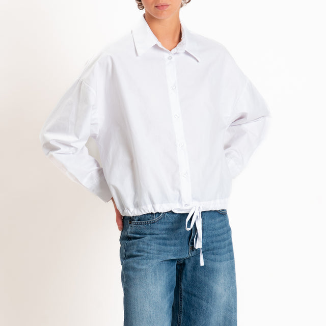 Zeroassoluto-Camicia con coulisse - bianco
