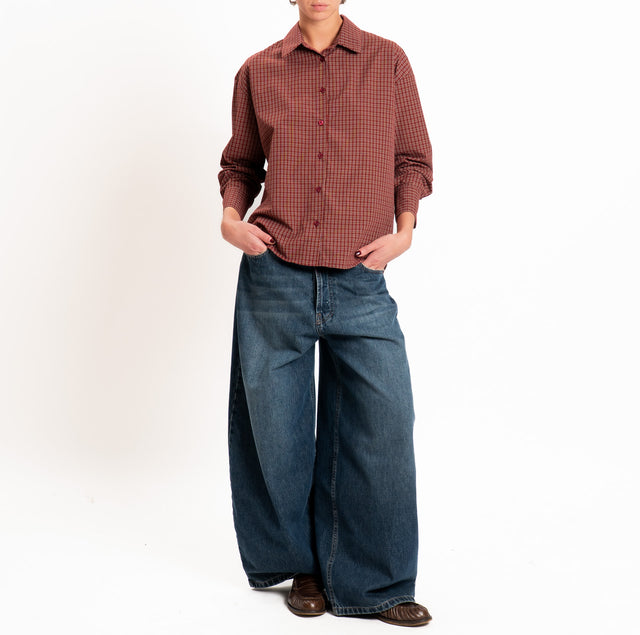 Zeroassoluto-Camicia check - Bordeaux