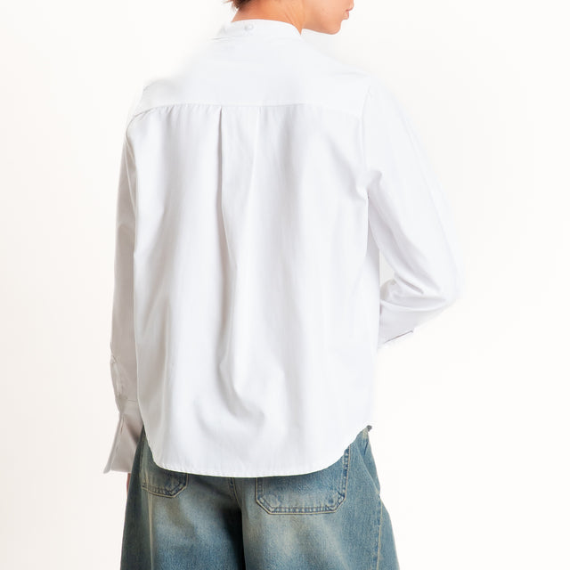 Zeroassoluto-Camicia oxford double shirt collar - bianco