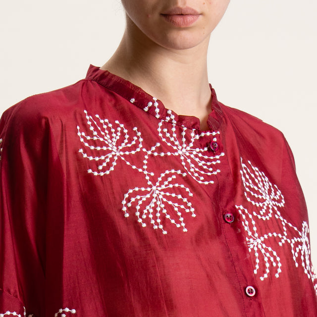 Zeroassoluto-Camicia mussola tencel FIBRA NATURALE - india/bianco
