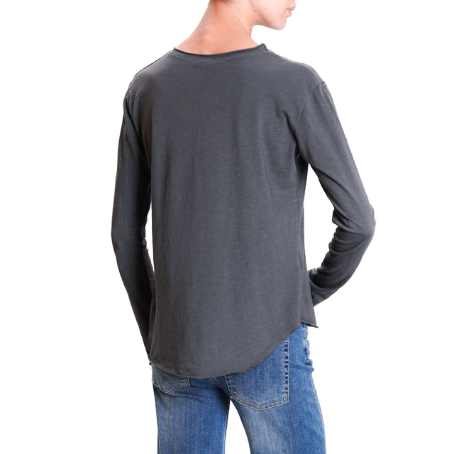 Zeroassoluto-T-shirt girocollo - antracite