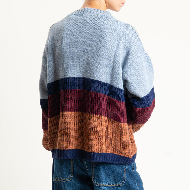 Zeroassoluto-cardigan misto alpaca - avio/vino/coccio