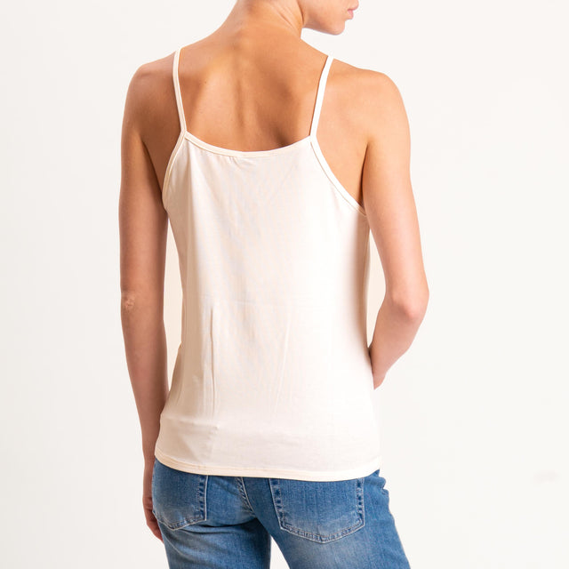 Zeroassoluto-Top underwear in stretch jersey - butter