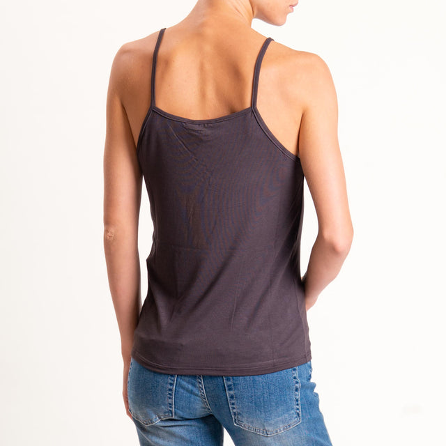 Zeroassoluto-Underware top in stretch jersey - dark brown