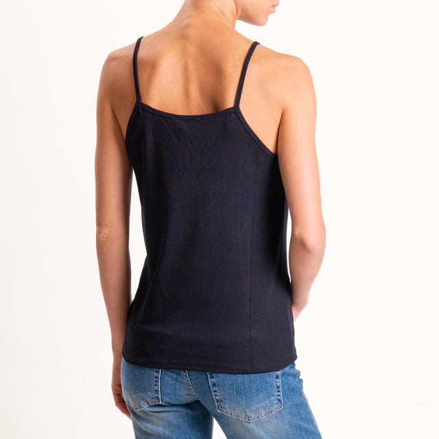 Zeroassoluto-Underware top in stretch jersey - black